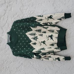 Vintage Adorable Winter Holiday Scene Sweater